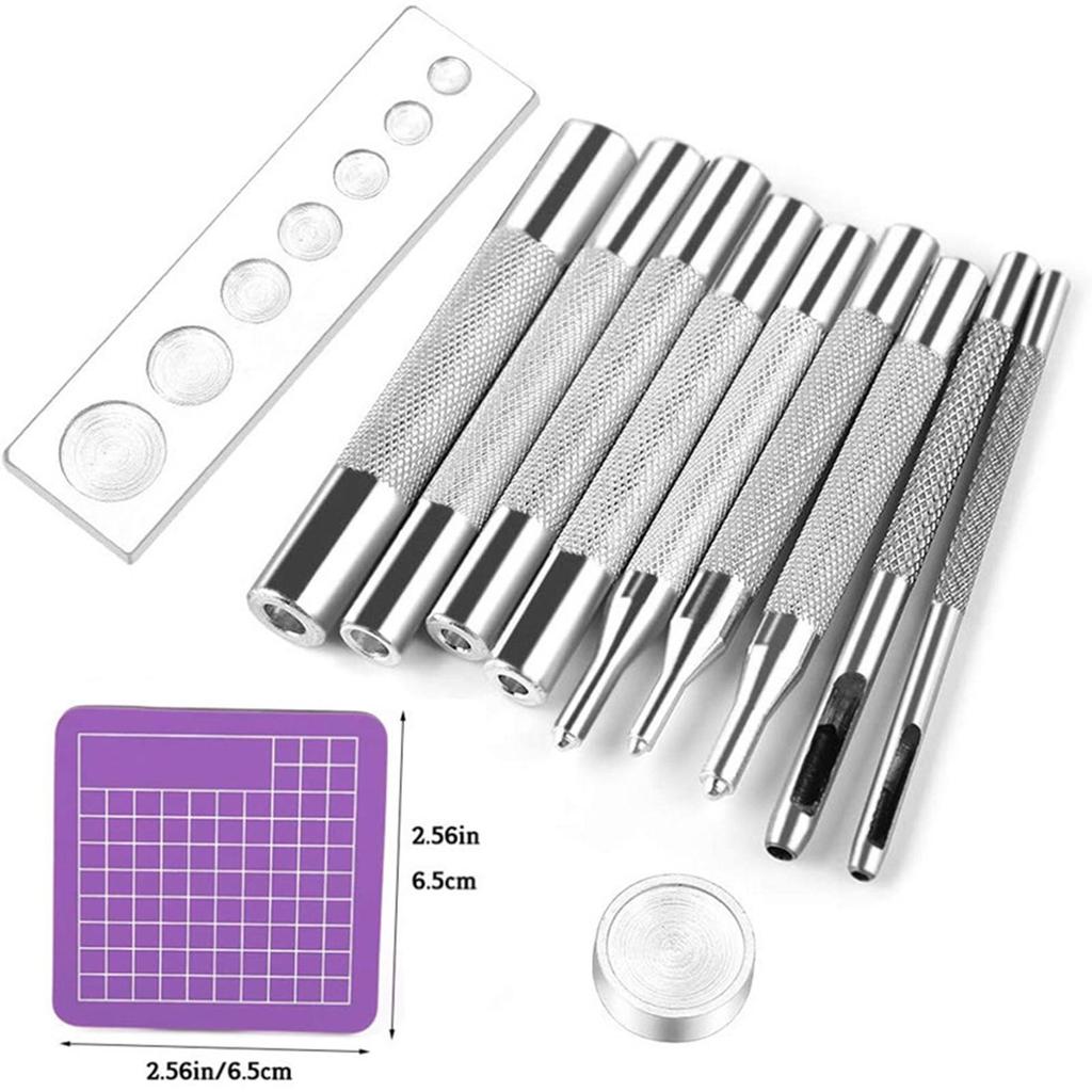 12 шт. Инструменты для пробивки кожи, заклепки, кнопка, установка кожи