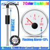 100~550mm Water Level Float Sensor 0-190ohm 52mm Water Level Gauge with Flash Alarm 7Color Light for Auto Car Boat Yacht 12V24V