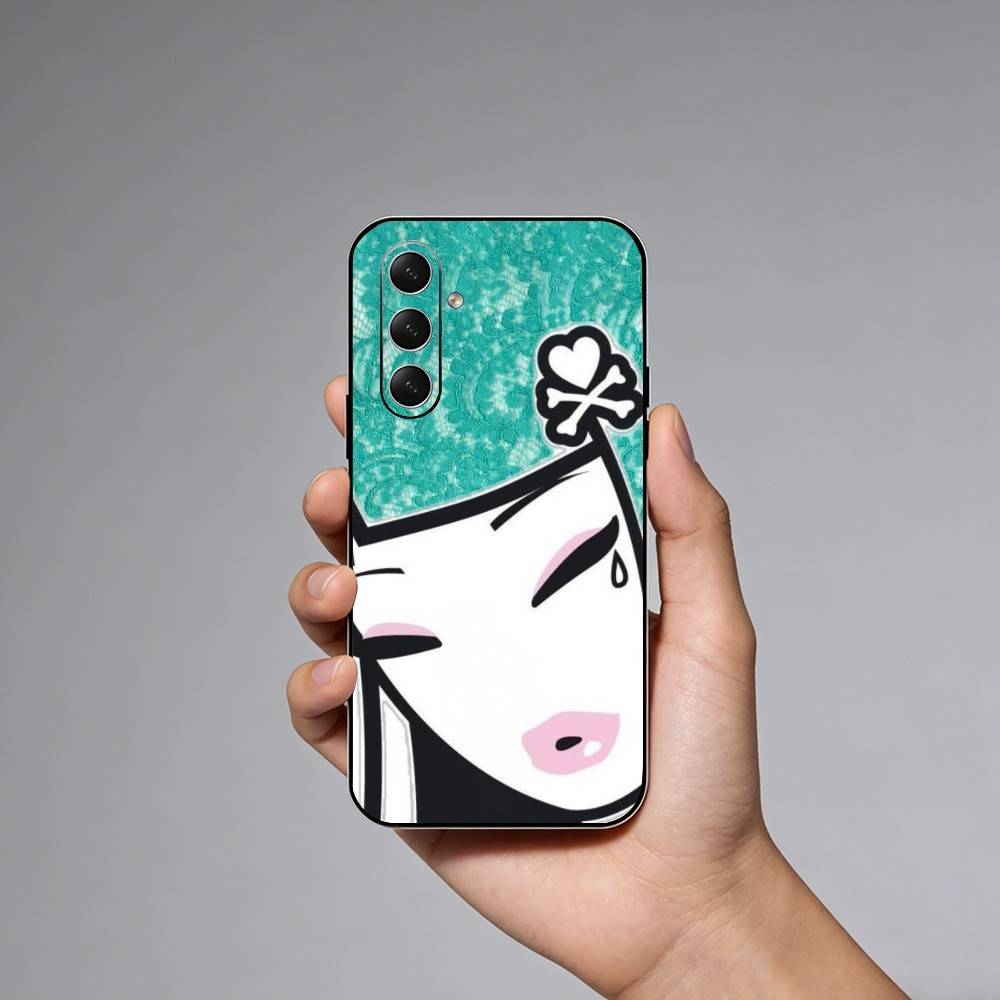 Мультяшный чехол для телефона Tokidokis для Samsung Galaxy A73, A21s, A22, A31, A52, A53, A71, A41, мягкий черный корпус