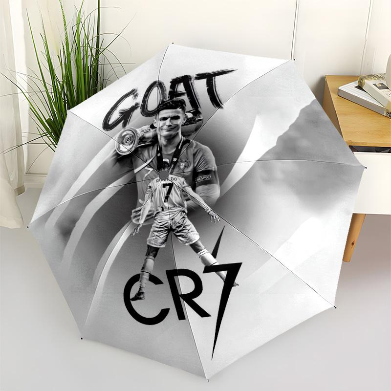 Goat: Cr7's Legacy Automatic Umbrella Sturdy 8-Rib Shaft Lightweight for Outdoor Daily Use Fashionable Accessory Best for Christmas