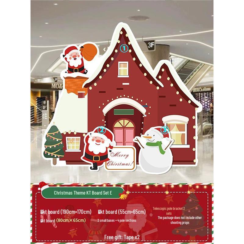 Праздничная рождественская композиция: Декор мероприятия в торговом центре с использованием шарового искусства и задника