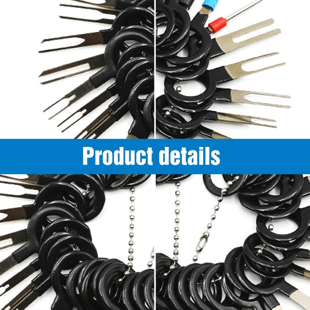 Комплект для выталкивания клемм, 2024 Обновленный автомобильный инструмент для клемм Инструмент для снятия штифтов электрических клемм Проводной штифт, Набор инструментов для снятия клемм