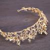 Golden Crown European and American Baroque Crown  Wedding Dress Accessories Hair Band  Bride's Headwear Crown