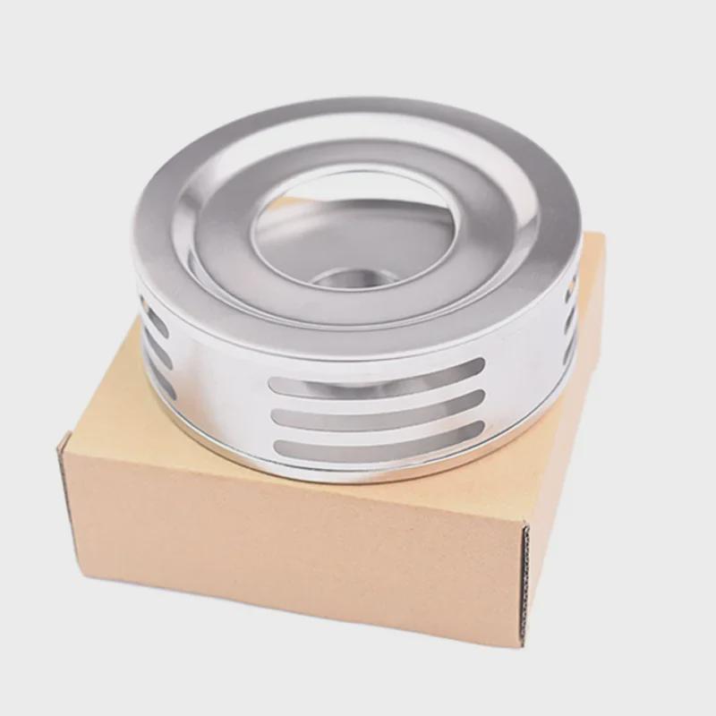 Stainless Steel Tea Warmer: Candle Heated Base for Brewing and Warming Tea