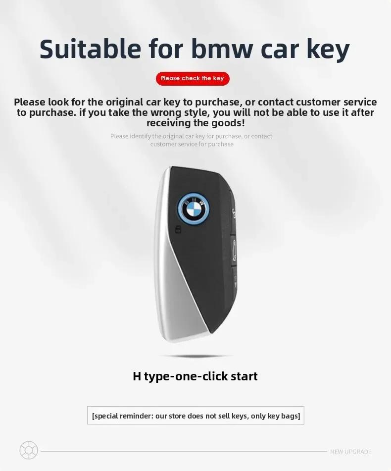 Car Key Case Cover Shell Fob For BMW i7 X7 G07 LCI iX I20 X1 U11 7 Series G70 G09 XM U06 G81 M3 2023 Protector Keyless EV2