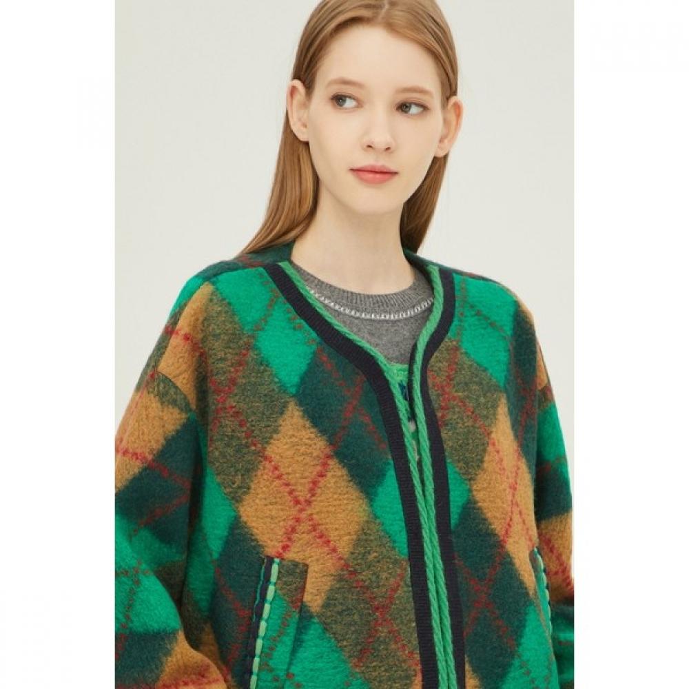 Benetton Benetton Lego Check Coat Bactb2461 Gn