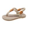Fashion Platform Sandals Women Summer 2024 Roman Beach Shoes for Women Handmade Straw Sandals Weaving with Hemp Rope Women Sandals