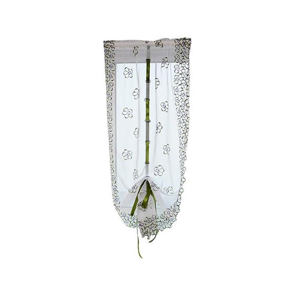 Римская короткая занавеска, кухонные шторы, балдахин, прозрачная тюль, занавеска с цветочной вышивкой и бабочкой, декор для домашнего окна