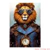 Retro Steampunk Cat Wolf Astronaut Rabbit Poster Art Canvas Painting Funny Animal Tiger Gorilla Poster Living Room Home Decor