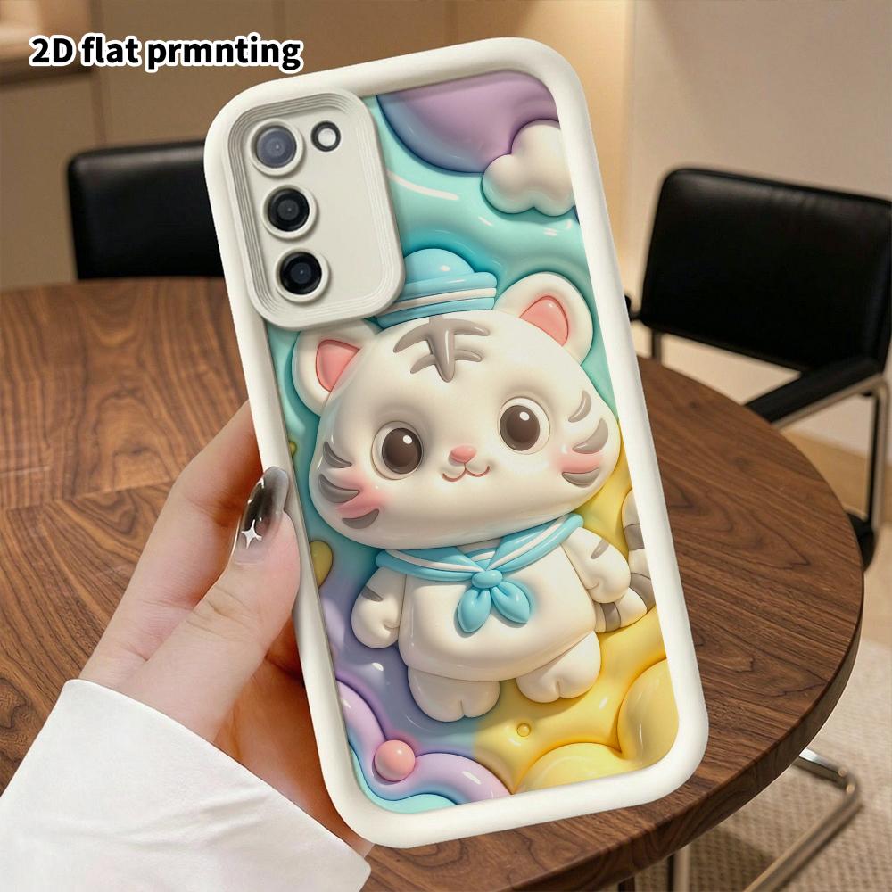 Phone Case: 2D flat design suitable for Samsung Galaxy A34 A35 M05 M06 S20 S22 S21 FE Plus 5G protective case, Sailor Little Tiger, perfect Christmas