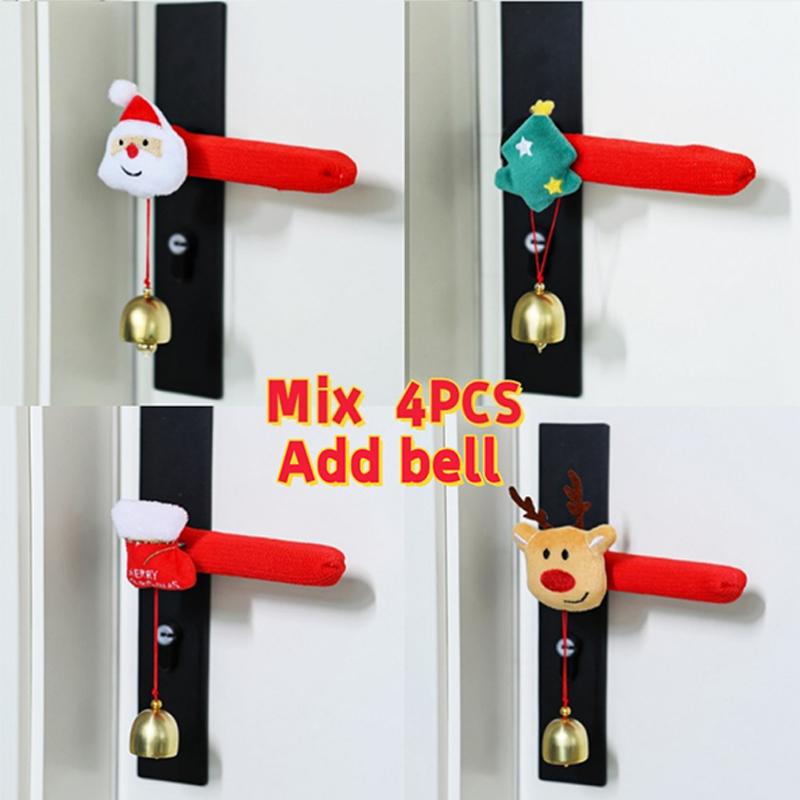 Door Handle Christmas Decorations Ornament Santa Claus Covers Xmas Gifts New Year's Eve Decorations Family Festives Accessories