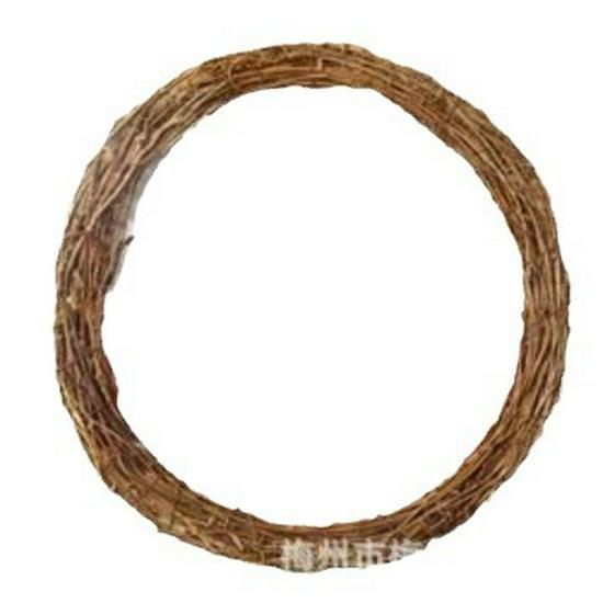 Handmade Rattan Circle Floral Art Wreath: Tufeng Vine & Natural Material Christmas Decoration