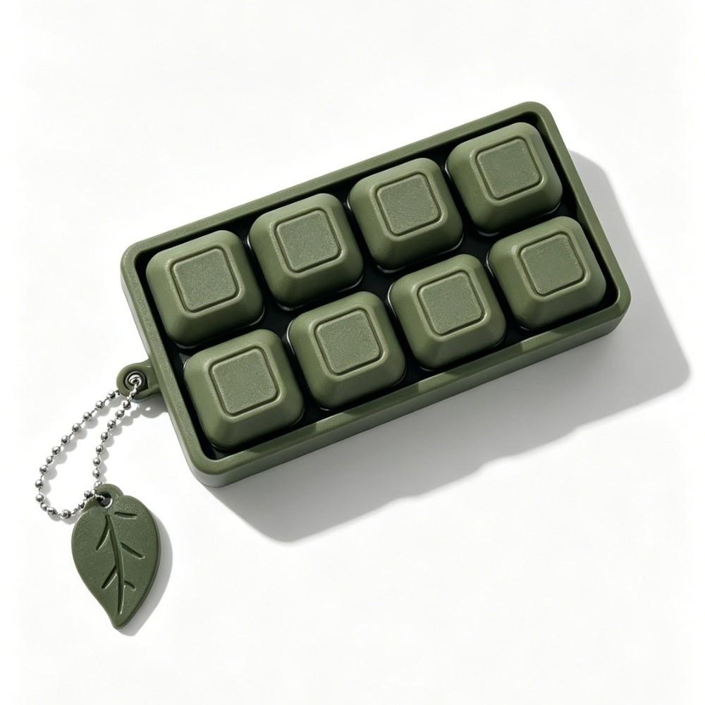 8 Keys Keyboard Keychain Finger Button Mechanical Keyboard Keychain Children