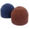 Вязаная шапка с волнистым узором - Унисекс мешковатая crochet шапка, Зимняя теплая шапка-бини с ребристой манжетой для мужчин и женщин