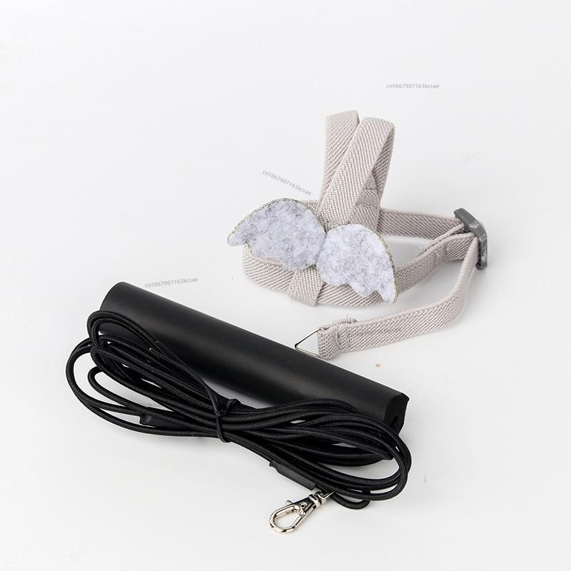 Длинный тросовый поводок для птиц, поводок для дрессировки против укусов, поводок для летающих птиц, декоративный маленький жилет для попугаев, веревка