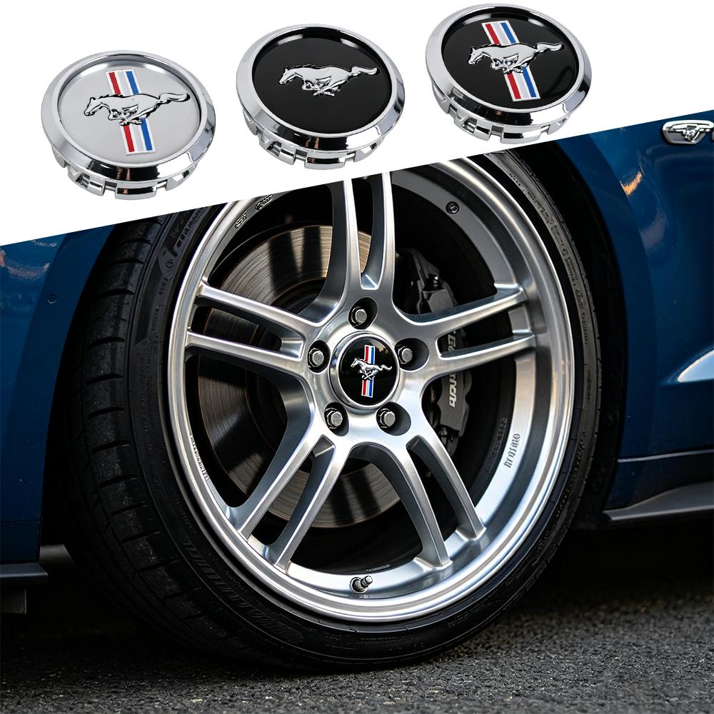 4PCS 68mm For Ford Mustang Focus Fiesta Mondeo Kuga Ranger Shelby Car Wheel Center Hub Badge Caps Tire Hubcap Auto Accessories