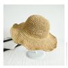 Ladies Foldable Fashion Sun Hat  Holiday Beach Sun Hat Floppy Straw Brimmed Cap