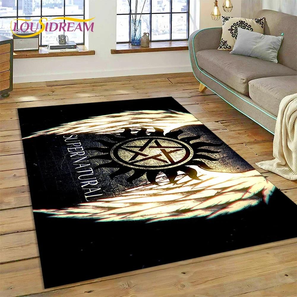 SPN Новейший Ковер с 3D-изображением Дина и Сэма из Сверхъестественного для Спальни, Гостиной, Дома, Декор для Дивана, Детская Игровая Большая Декоративная Напольный Коврик