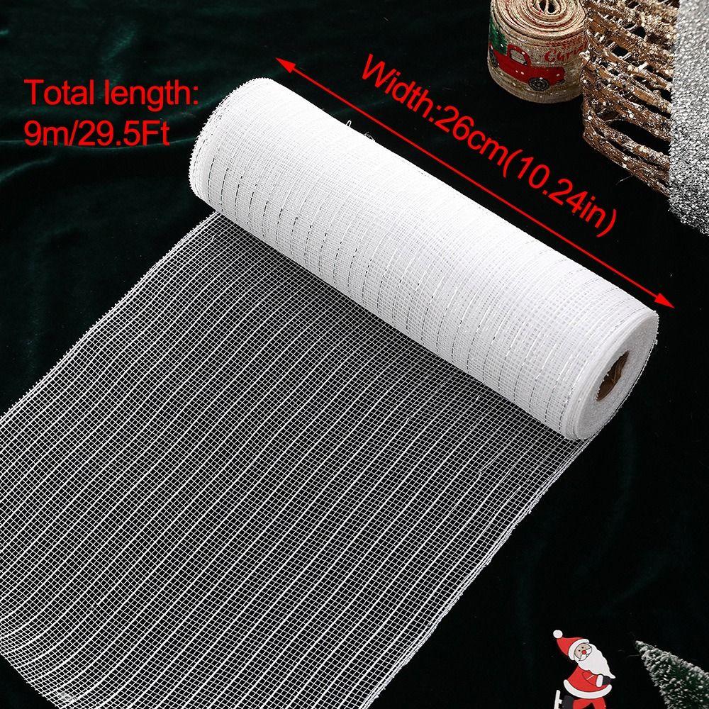 Сделай сам Крафт Рождественское украшение Сетка Лента Рождественский Цветок Венок Сетка Украшение Рождественской Елки