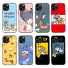 T-94 Tom Jerry Cat Mouse Black Sofe Case for iPhone 16 15 Plus 14 13 Mini 12 11 Pro 8 6 6S SE 5 XR XS Max Realme C30 C33 C32 9I VIVO V29 V27 V23 Y36
