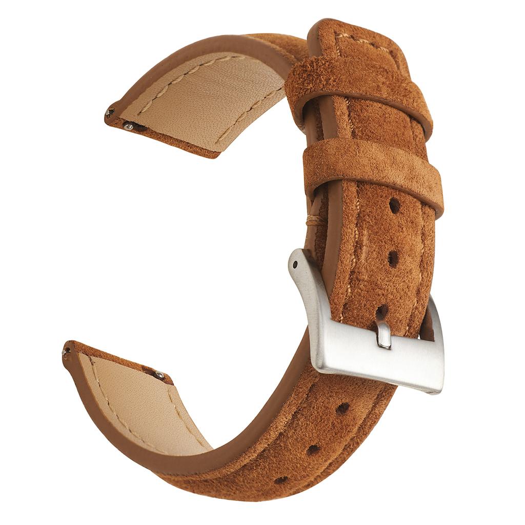Ремешок для часов Замшевый кожаный ремешок для часов 18 мм 19 мм 20 мм 22 мм Винтажный ремешок для часов ручной работы Серый Коричневый Сменные ремни для аксессуаров для часов