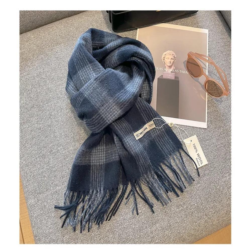 Long Cashmere Scarf Tassel Lady Shawl Wraps Sweet Wool Neckerchief  Winter