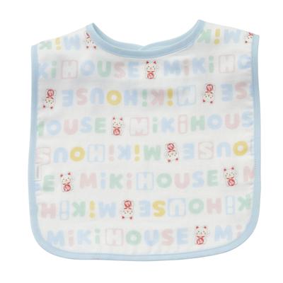 MIKI HOUSE Марлевый Сделано для мальчиков и младенцев Baby Shower Сакс Слюнявчик, Япония, Марля, Девочки, Одежда, Детская одежда, Подарок, 40-2937-142,