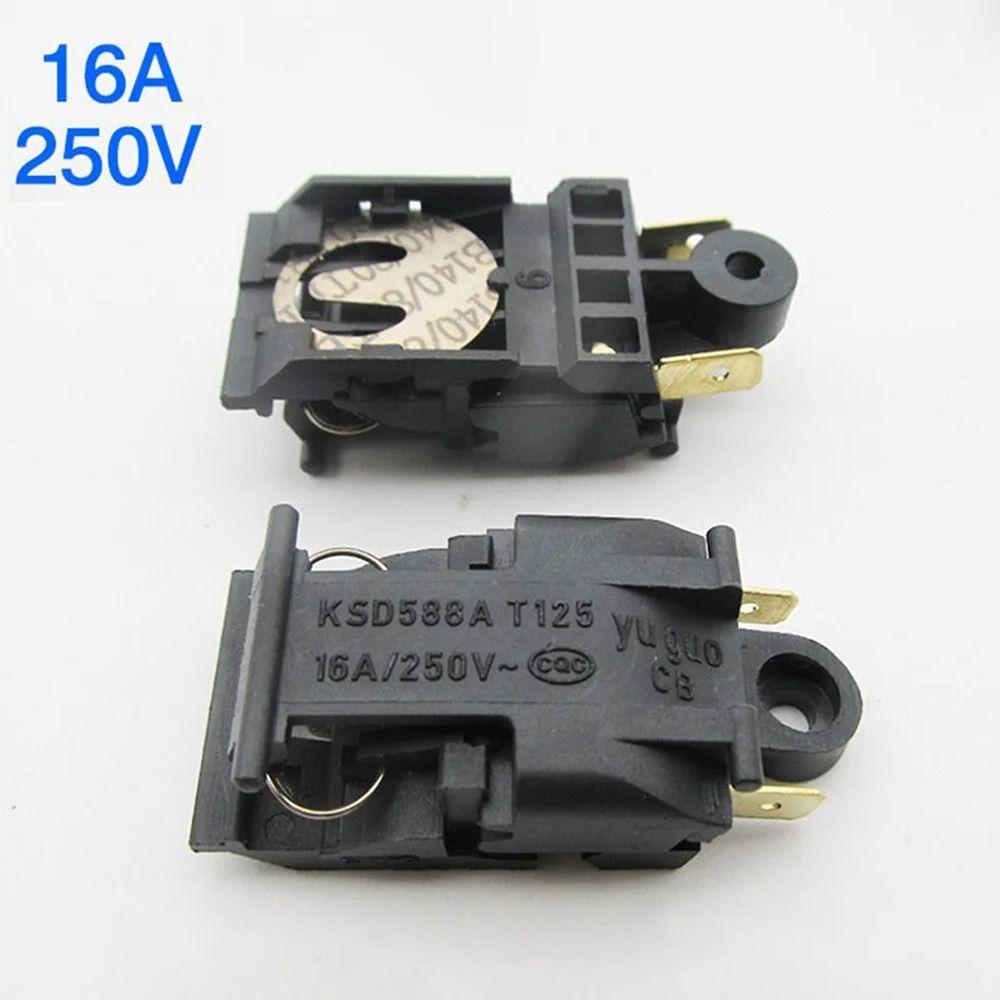 10Pcs New 250V Electric Kettle Switch 16A 2-Pin Thermostat Temperature Control Black XE-3 JB-01E Kitchen Part