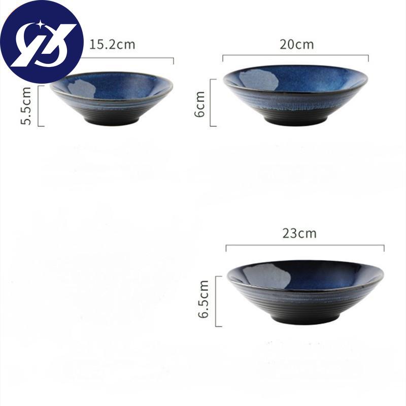 Японская печь для смены миски для лапши рамэн, бытовая под глазурованной кухонной посудой, миска для салата, супа, большая миска для риса, набор столовой посуды
