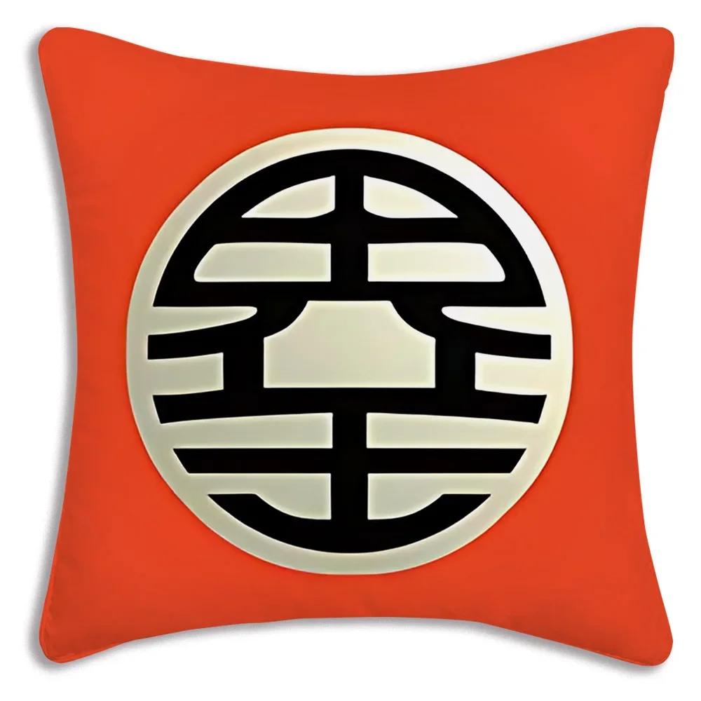 Чехлы для подушек Anime Dragon Balls Z Goku Kawaii, мультяшный диван, декоративный домашний чехол с двухсторонней печатью, короткая плюшевая милая наволочка