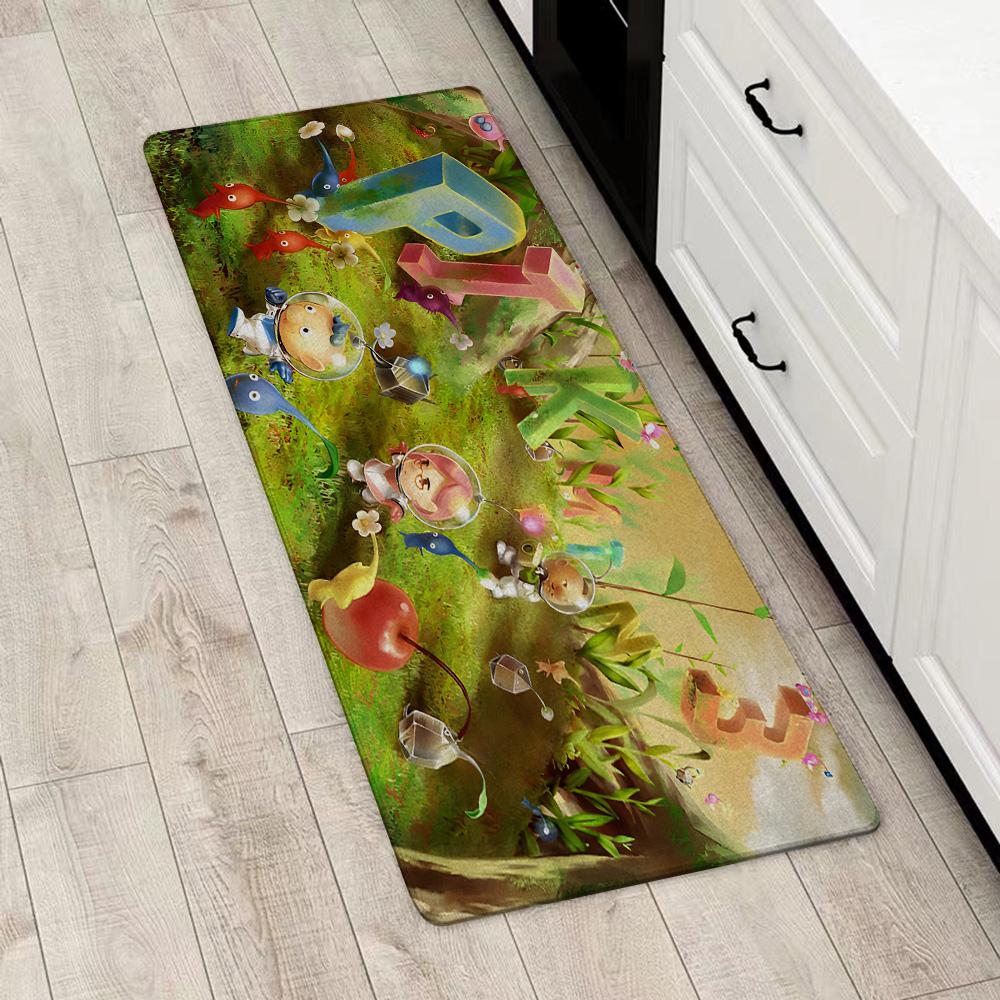 Entrance Front Door Doormat Cartoon PikminS Non-slip Kitchen Rug Living Room Rugs Balcony Bathroom Foot Mat Floor Mats Carpet