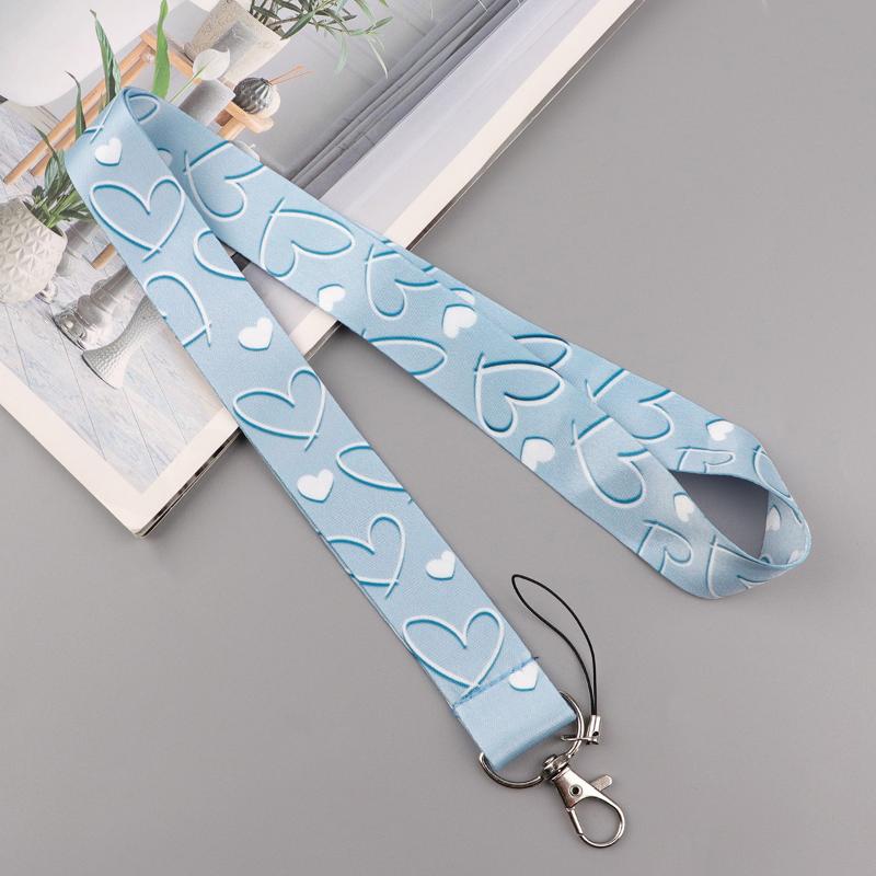 Heart Credential Holder Minimalist Style Lanyards For Key Neck Strap For Card Badge Gym Keychain Keyring Accessories Gifts