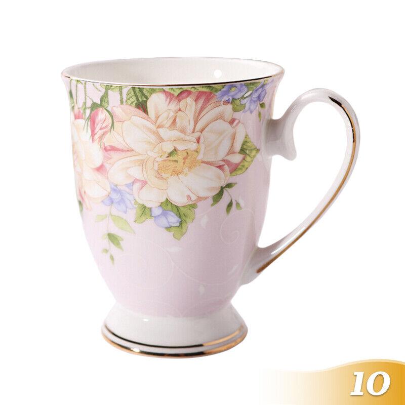 350ml Ceramic Coffee Mug Vintage Bone China Coffee Cup Mug Printed Teacup Breakfast Mug Drinkware Kitchen Accessories