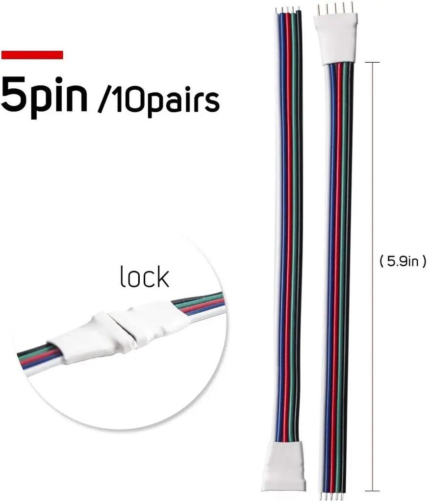 10 пар 2/3/4/5pin SM JST 15 см кабельные разъемы «мама»/«папа» для светодиодной ленты RGB 5050 3528 WS2801 APA02 WS2815 WS2813