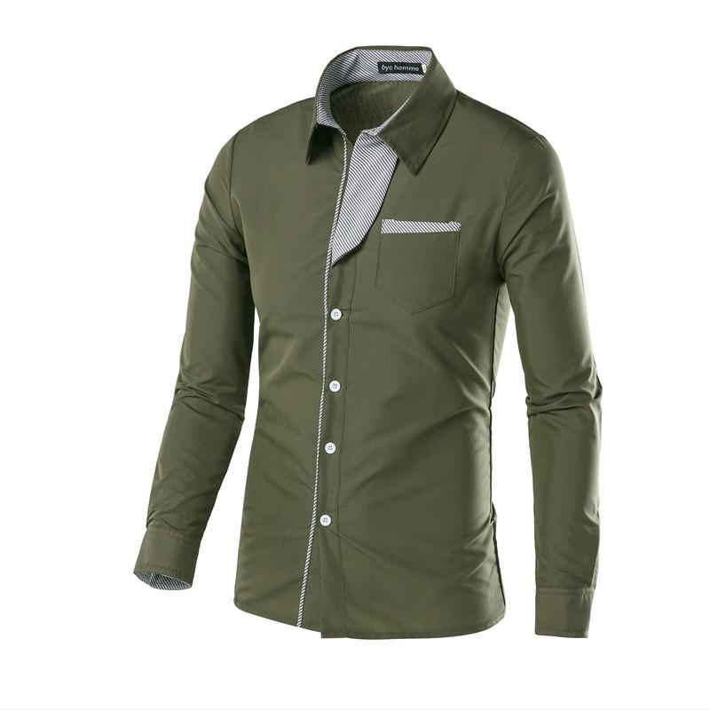 Модная мужская рубашка с длинным рукавом Camisa Masculina, мужская приталенная дизайнерская формальная повседневная брендовая мужская классическая рубашка, размер M-4XL