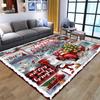 Christmas Poinsettia Snowman Carpet for Living Room Home Decor Sofa Table Large Area Rugs Bedroom Bedside Floormat Entrance Mat