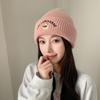 Шерстяная шапка женская зимняя теплая вязаная шапка милый медведь письмо студенческий пуловер шапка прилив