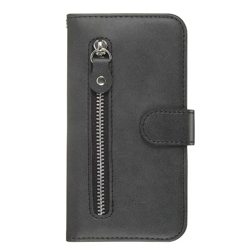 Кожаный кошелек-книжка на молнии для Xiaomi 14T 14 13T 12T Redmi 14C 13C 12C Redmi Note 14 13 Pro Plus 12 Turbo 12S Чехол для телефона