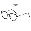 2026 Women's Fashionable Cat Eye Anti-Blue Light Glasses with Versatile Metal Frame and Plano Lenses