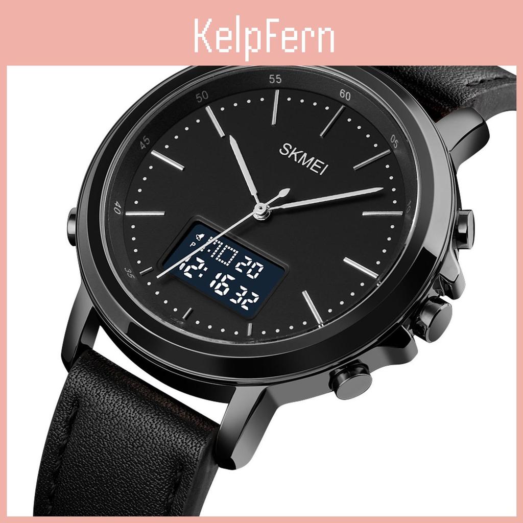 Watch Skmei Minimalism Mens Analog Digital Watch With Alarm Stopwatch Led Backlight Leather Strap
