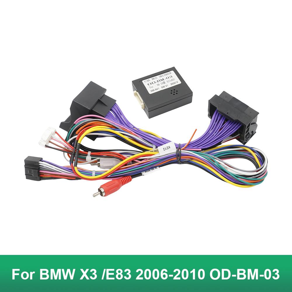 16 Pin Power Wiring Harness Cable for BMW X3 E83 2006-2010 Android Car Radio Stereo Car Accessories Canbus Box Adaptor Decoder