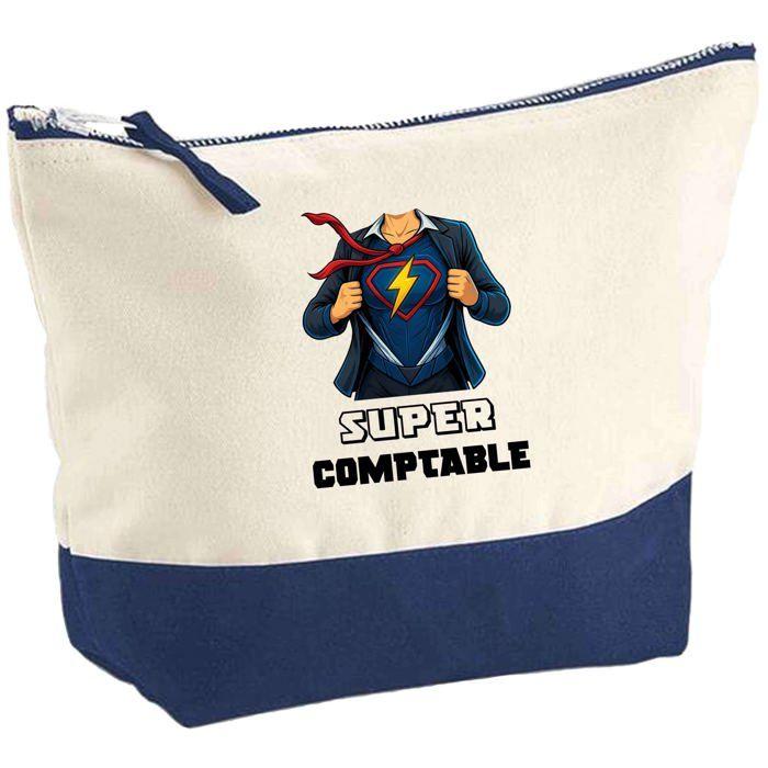 Trousse de maquillage - PLANETEE - Super Comptable Femme - Grand format - Impression HD - Fabriquée en France