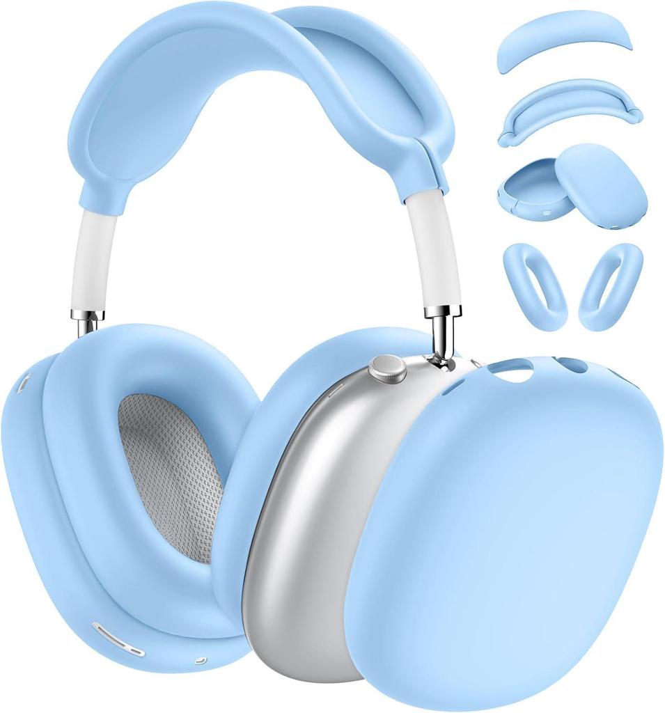 Силиконовый защитный чехол однотонный для AirPods Max - Мягкий чехол-оболочка для накладных наушников