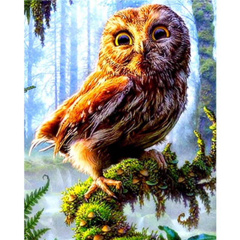 5D DIY Алмазная картина Лесная сова Алмазная вышивка Набор для вышивки крестом Полный горный хрусталь Мозаика Домашний декор