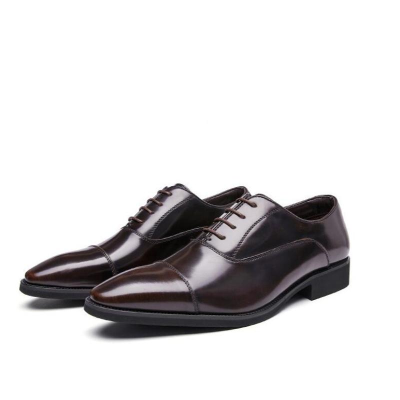 Genuine Leather Mens Dress Shoes Black Formal Social Shoe Male Business Wedding Derby For Man Luxury Oxford Loafers