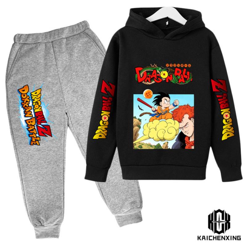 Толстовка с капюшоном в стиле аниме Dragon Ball Z для мальчиков, одежда, детские толстовки, одежда в стиле аниме, толстовка с капюшоном «Гоку», свитшот для девочек, дети от 3 до 14 лет