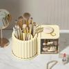 Креативный вращающийся на 360° держатель для ручек 2 в 1 с коробкой для хранения косметики, студенческая коробка для хранения, полка-держатель для ручек, органайзеры для макияжа