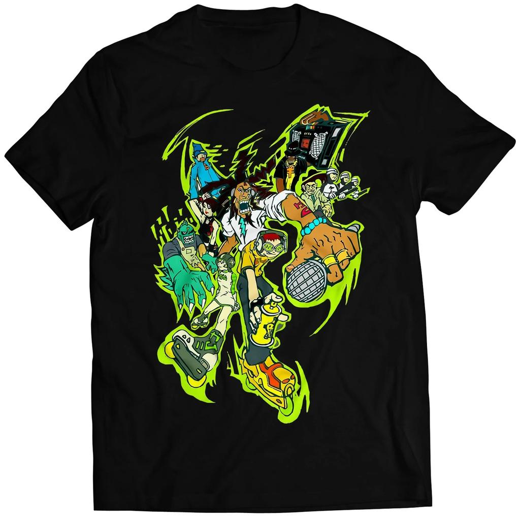 Classic Nostalgic Games Jet Set Radio Peripherals Print Tshirt Unisex Women Oversized Wind Tee Crewneck Cotton Casual Harajuku Top