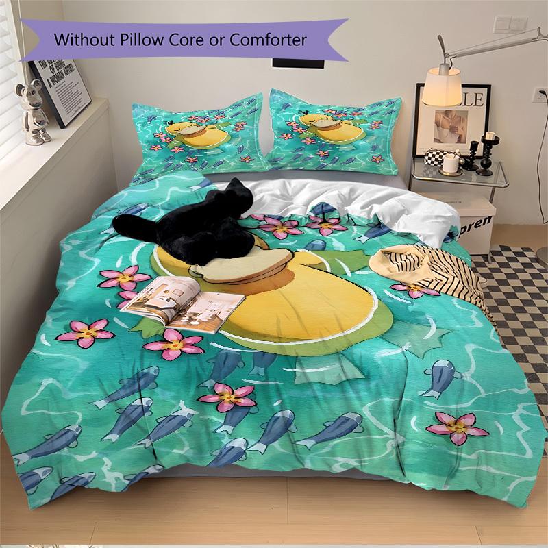 3pcs Pikachu Duvet Cover Set, Includes 1 Duvet Cover and 1/2 Pillowcases (No Insert) yy251104229