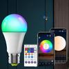 Smart WiFi A60 Color-Changing Dimmable Bulb with Alexa Voice, Smartphone, & 2.4G Remote Control, Music Sync, and Timer